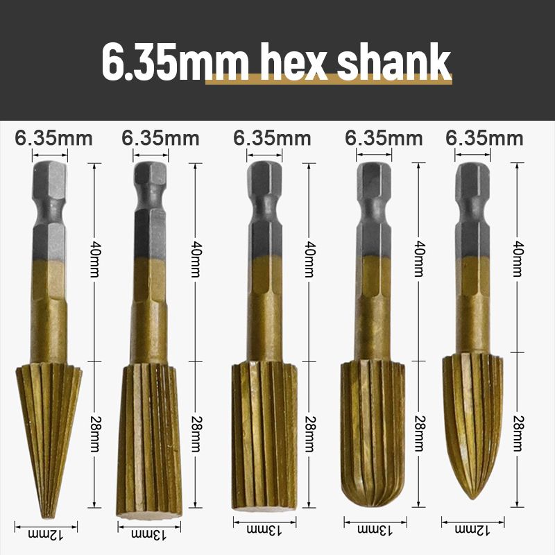 Heavy Duty Rotary File Grinding Tools (5 pcs )