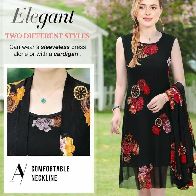 Womens Floral Print Dress-  Buy 2 Get Extra 15% OFF & Free Shipping