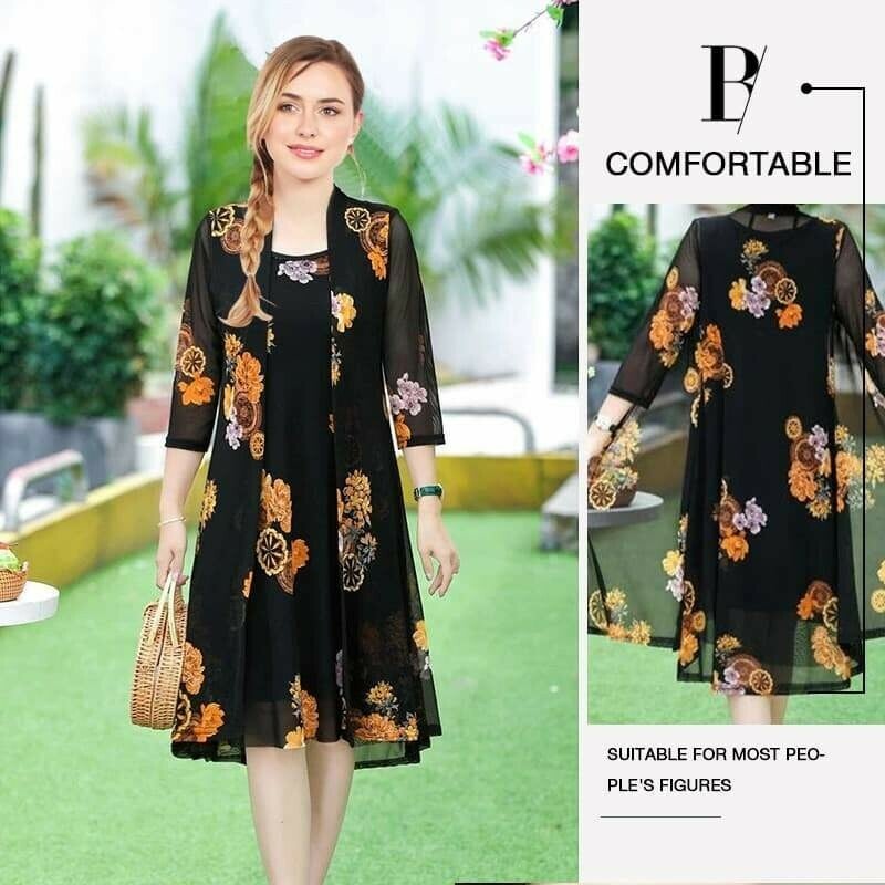 Womens Floral Print Dress-  Buy 2 Get Extra 15% OFF & Free Shipping