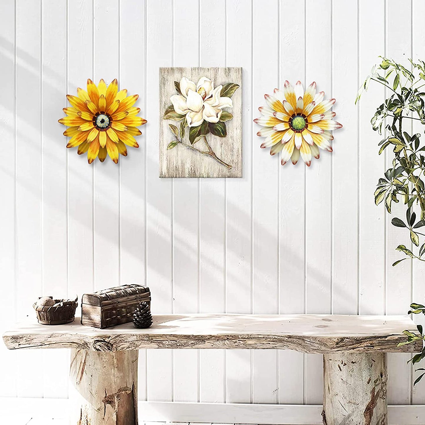 Handmade 3D Metal Flowers Wall Decor