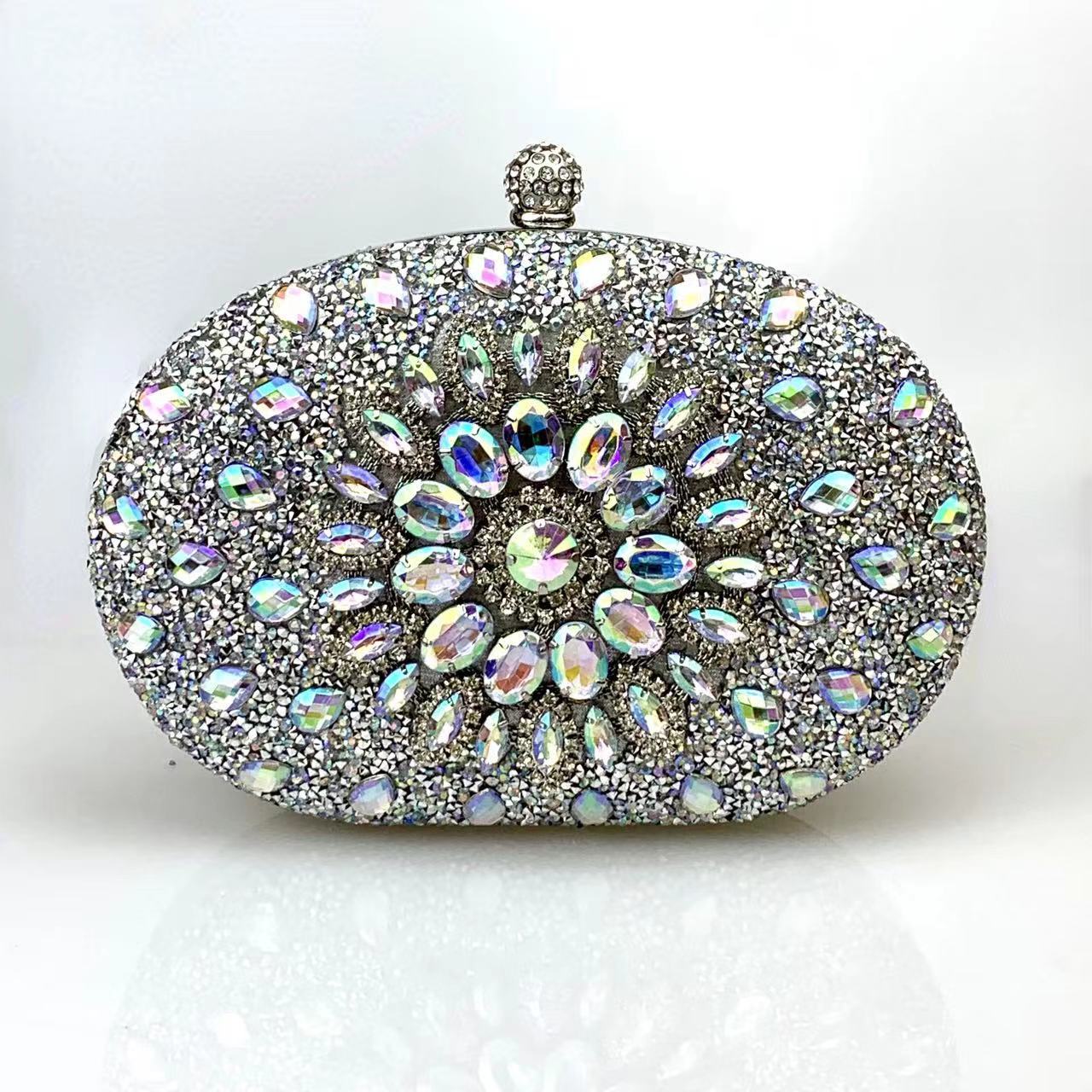 Women Dinner Bag Fashion New Sunflower Inlaid Diamond Banquet Hand Bag Dress Evening Bag