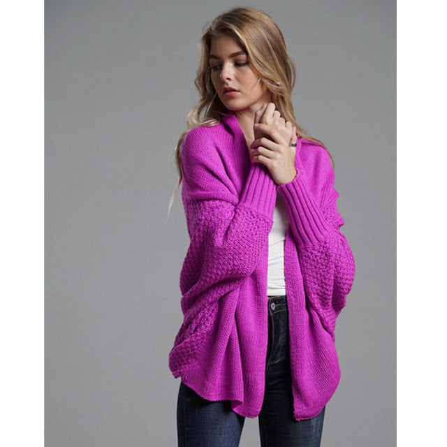 wide sleeve knitted cardigan