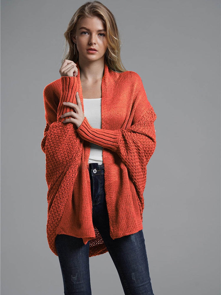 wide sleeve knitted cardigan