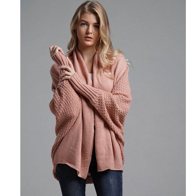 wide sleeve knitted cardigan