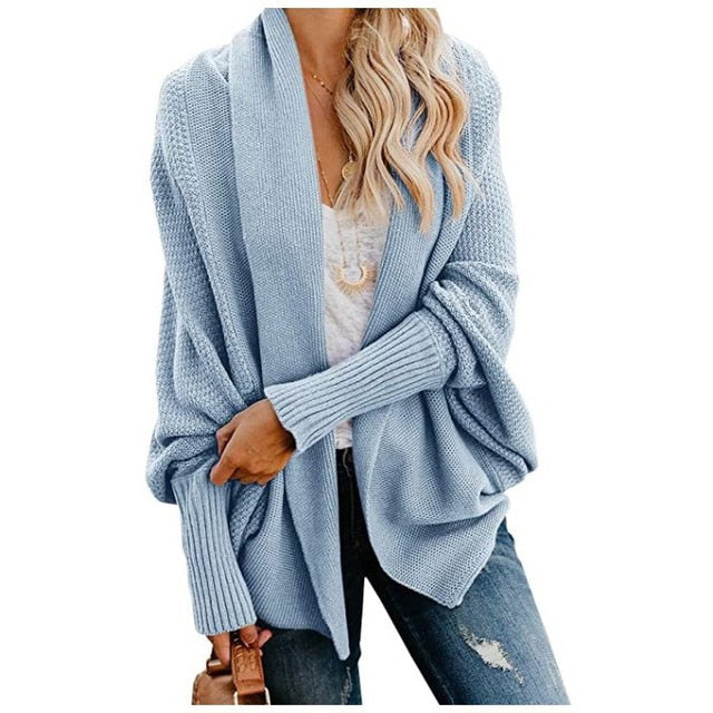 wide sleeve knitted cardigan