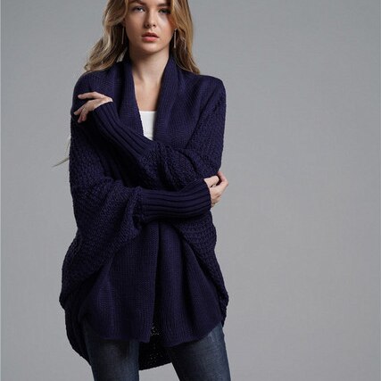 wide sleeve knitted cardigan