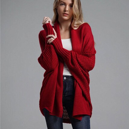 wide sleeve knitted cardigan