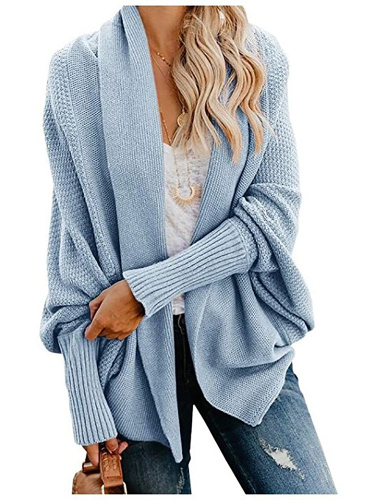 wide sleeve knitted cardigan