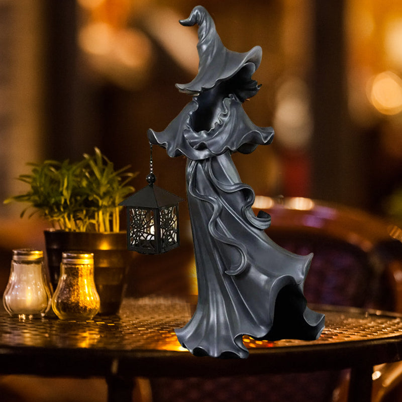 Witch With Lantern Decoration