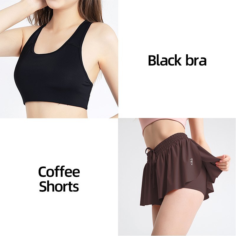 Women's Fitness Sports Bra High Waist Shorts Two Piece Set