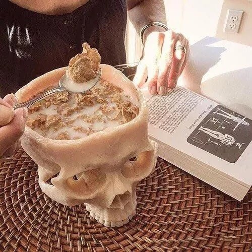 Human Skull Bowl