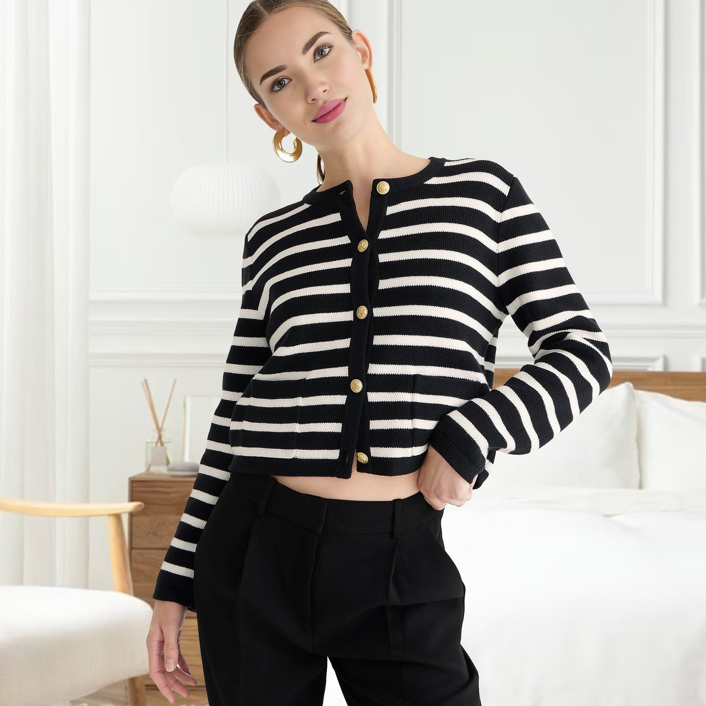 Last Day 50% OFF Lady Patch Pocket Cardigan(Buy 2 Free Shipping)