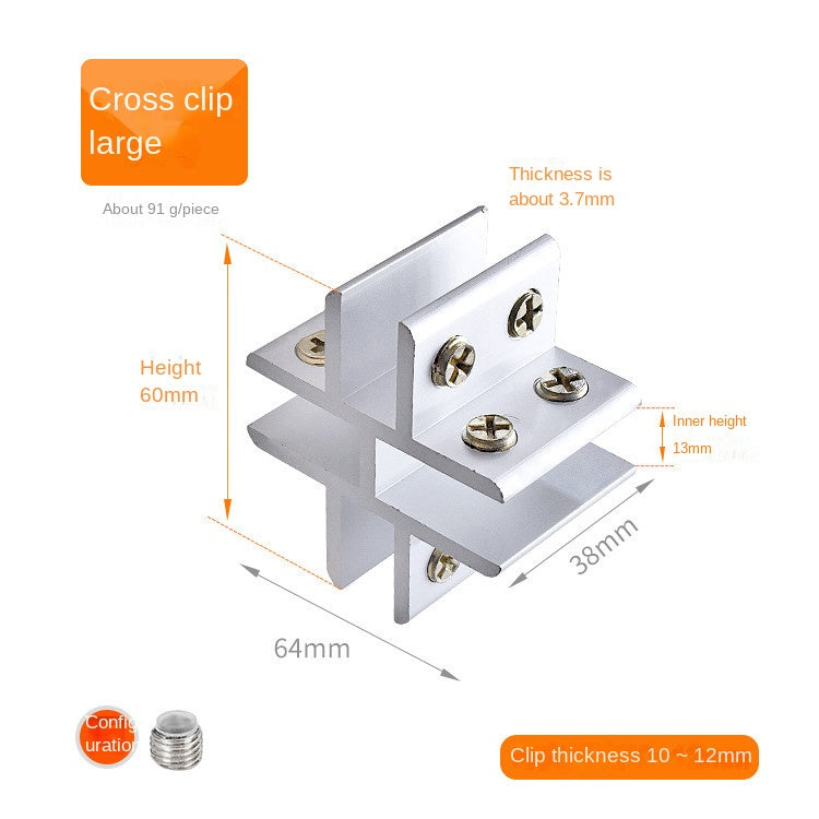 Glass plank fixing clip