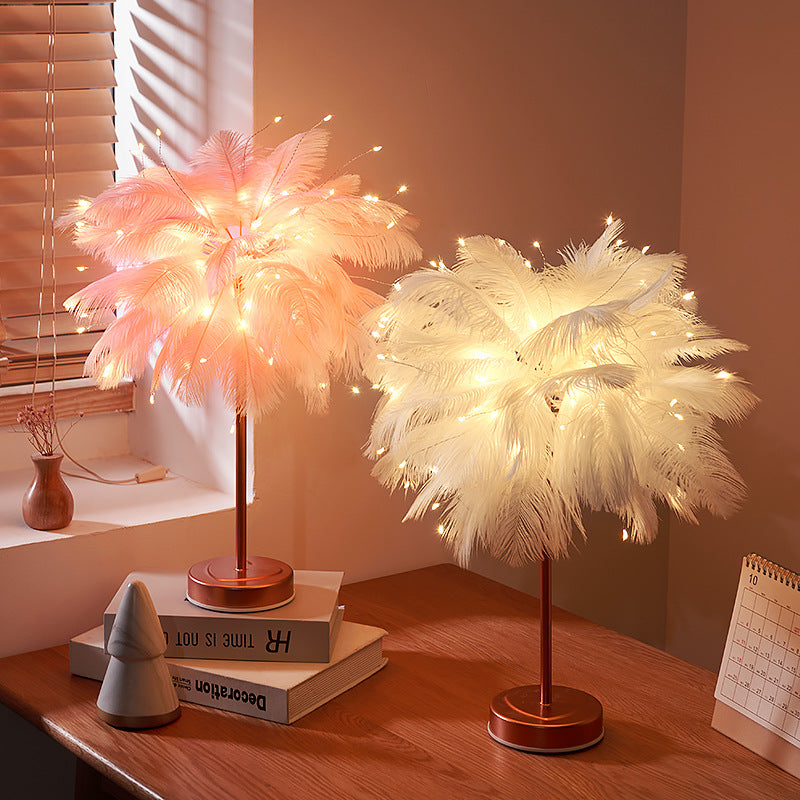 Christmas Feather Decorative Lights