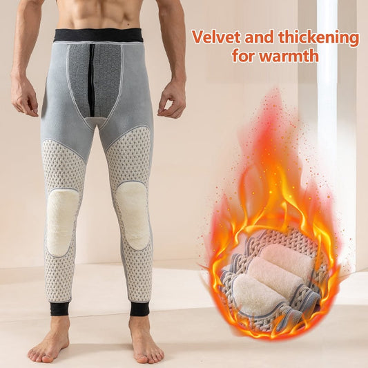 Winter Lamb Wool Plus Velvet Thickened Graphene Heating Knee Pads Warm Pants