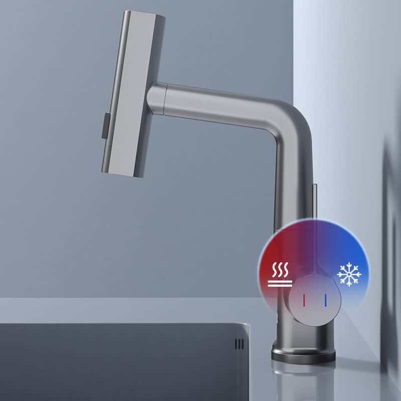 Lntelligent digital display pull-out faucet