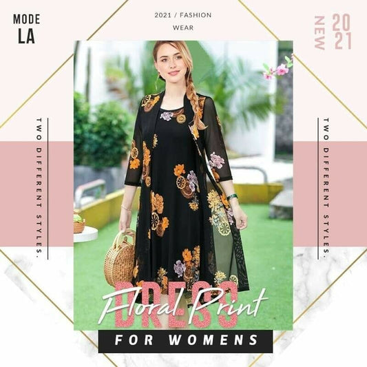 Womens Floral Print Dress-  Buy 2 Get Extra 15% OFF & Free Shipping