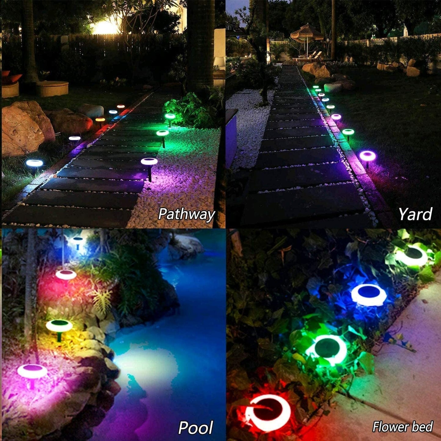 Solar colorful lawn light