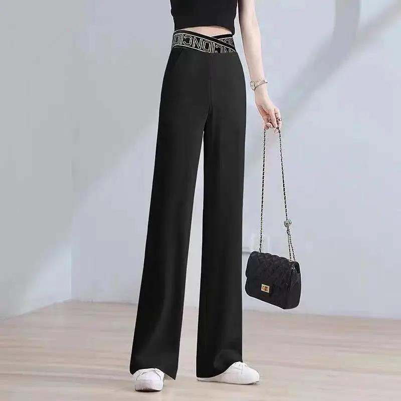 Silk High Waist Wide-leg Pants