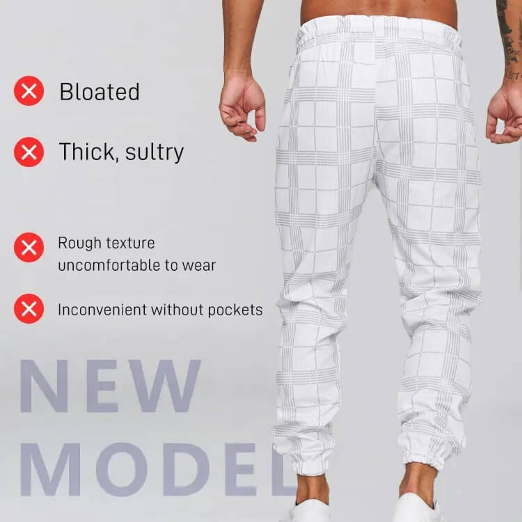 Men's Plaid 3D Digital Printing Casual Pants