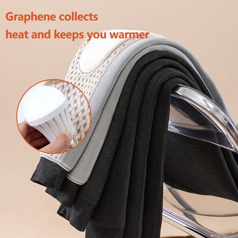 Winter Lamb Wool Plus Velvet Thickened Graphene Heating Knee Pads Warm Pants