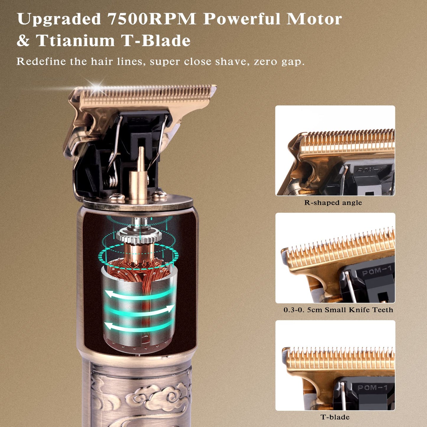 Hair Trimmer & Electric Razor for Men Zero Gapped Beard Trimmer