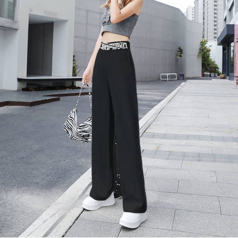 Silk High Waist Wide-leg Pants