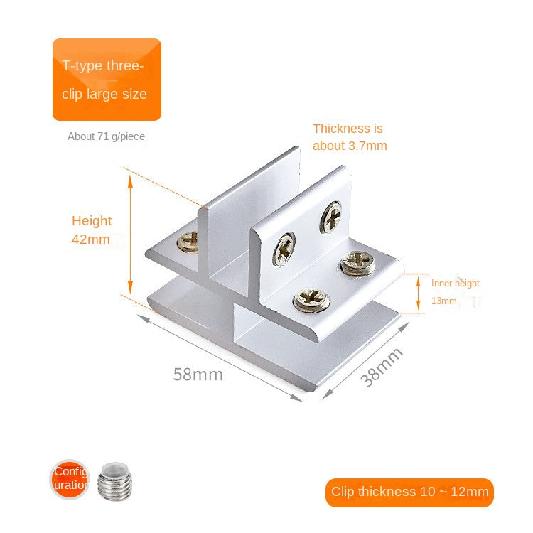 Glass plank fixing clip