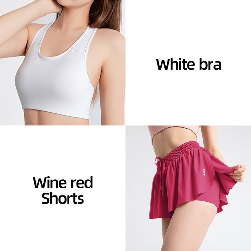 Women's Fitness Sports Bra High Waist Shorts Two Piece Set