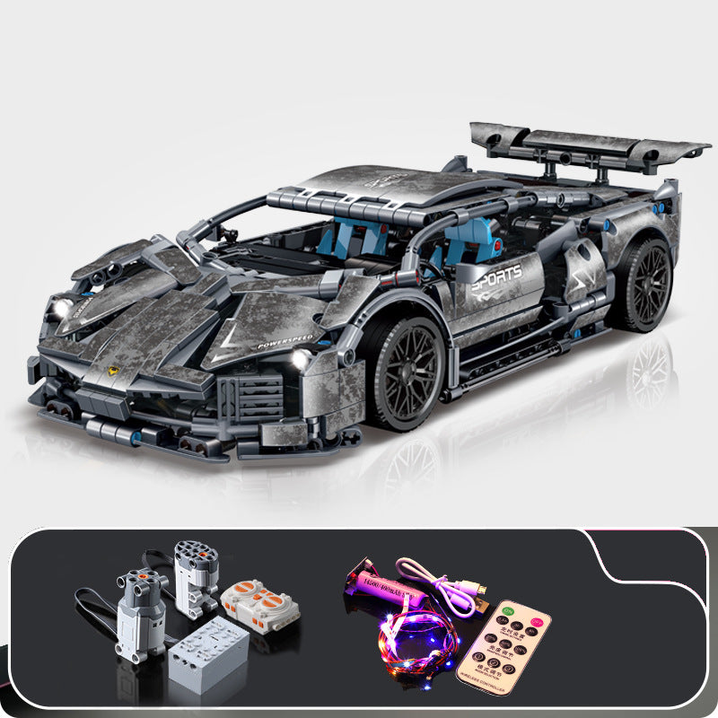 Building block cyberpunk style Rambo remote control car