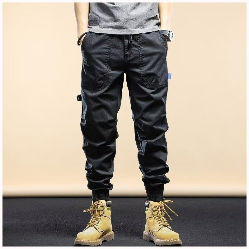 SPRING MEN'S DISTRESSED SLIM FIT BIKER PANTS