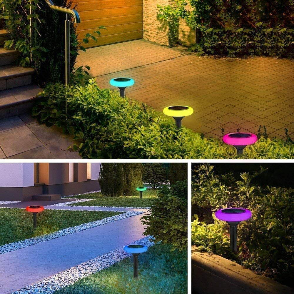 Solar colorful lawn light