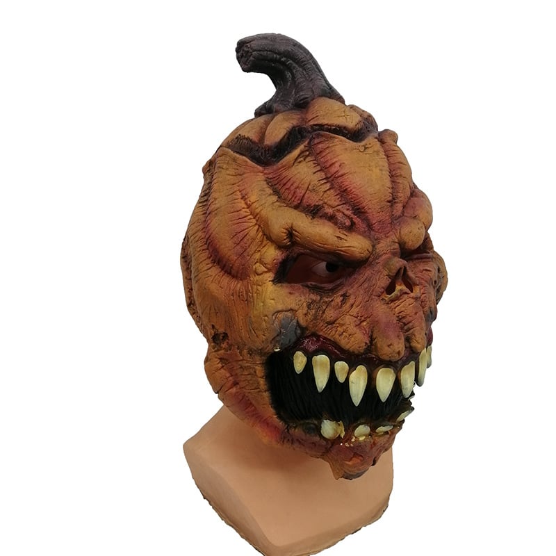 Pumpkin head horror mask movable headgear