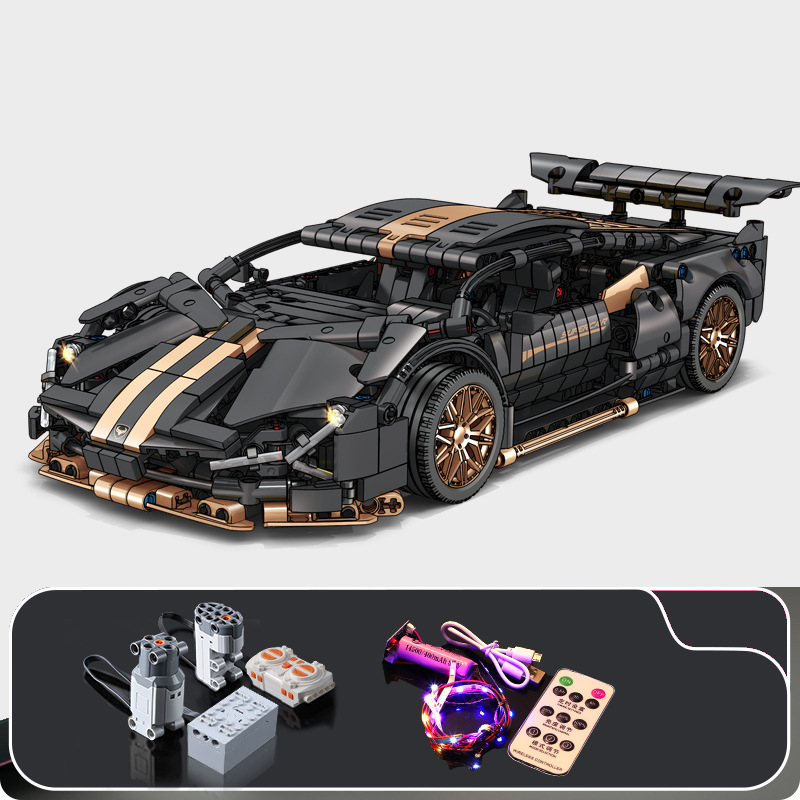 Building block cyberpunk style Rambo remote control car