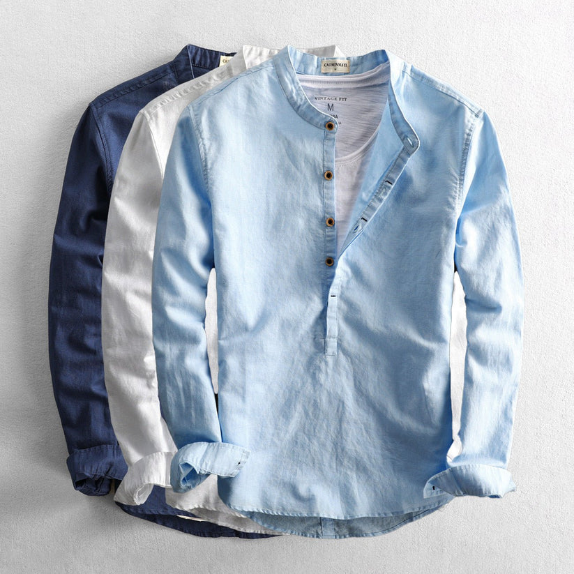 PROVENCE LONG SLEEVE LINEN SHIRT – Wgcoffee.com