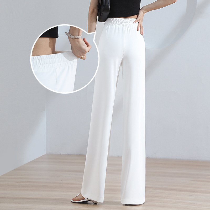 Silk High Waist Wide-leg Pants