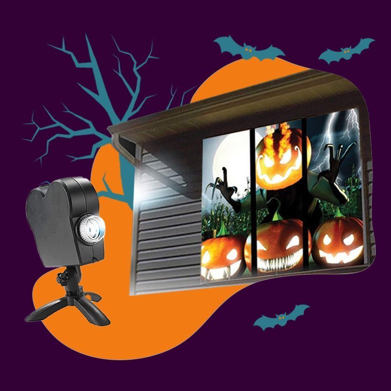 Scary Halloween Projector( Projector + 12 videos + Screen)