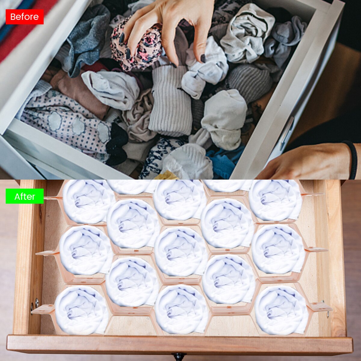 DIY Honeycomb Drawer Dividers