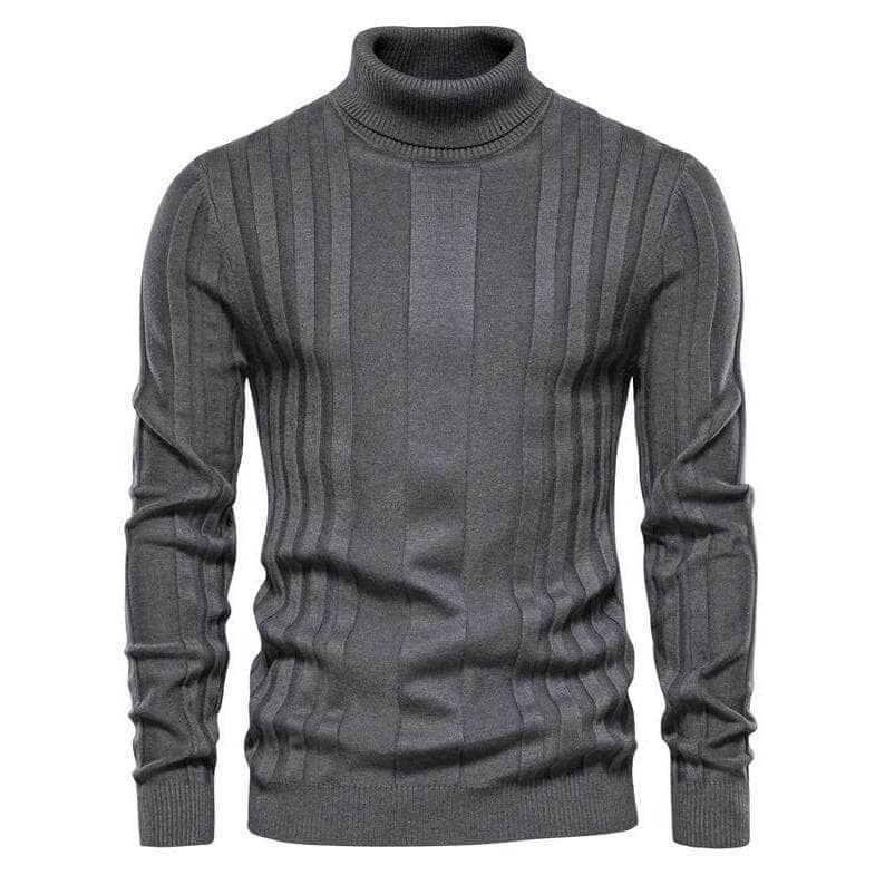 Men's turtleneck casual knitted warm base layer shirt