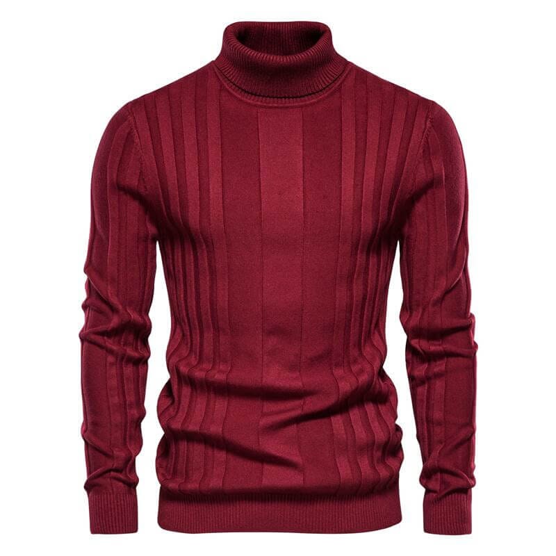 Men's turtleneck casual knitted warm base layer shirt